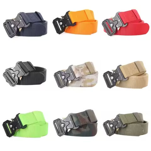 3.8X125cm – Belt Quick Release Outdoor  Metal Belt Soft Real Nylon Sports Accessories Men And Women Black Belt https://tinyurl.com/23297adr