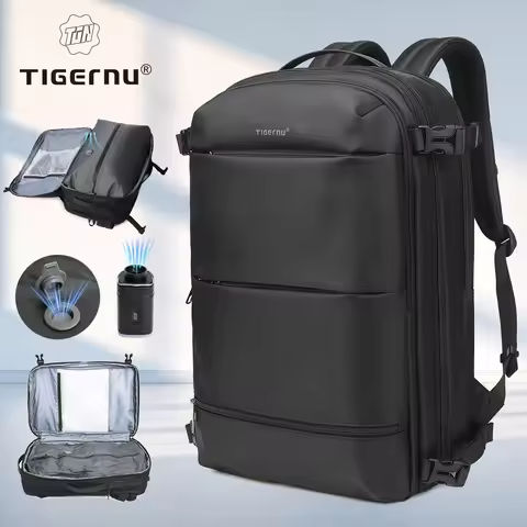 Tigernu Vacuum Compression Backpacks Men Travel Backpack Expandable USB Bag Large Capacity 17 Laptop Bags For Schoo Cabin Bags https://tinyurl.com/2yubsclx