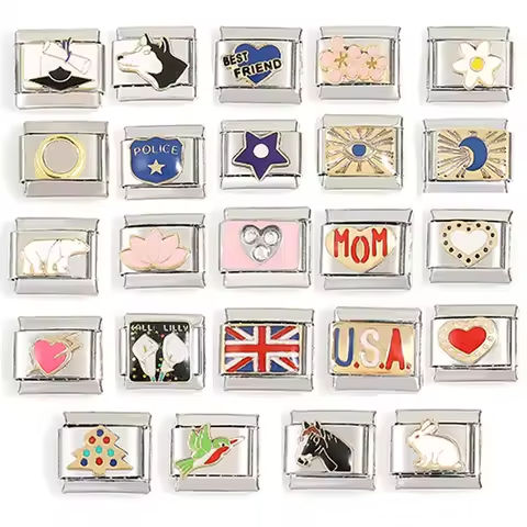 ZAKOL Flower Animal Flag Mixed Series Italian Charm DIY Stainless Steel Bracelet For Women Men Unique Jewelry Gift https://tinyurl.com/2beudhc6