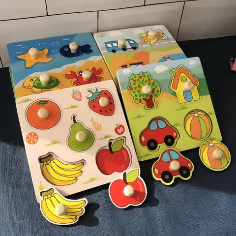 1pcsChildren’s Hand Scratch Board 3D Puzzle Wooden Toys for Children Baby Montessori Early Education Fruit Cognitive Puzzle Toy https://tinyurl.com/2bagulwf