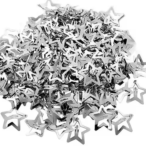10/25/50/100/200pcs Y2K Silver Star Hair Clips for Girls Metal Snap Clip Hairpins Barrettes Hair Grip Jewel Hair Accessories https://tinyurl.com/26hqnroc