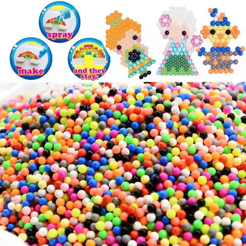 300pcs Bead Refill Packs Hama Beads Toys Jigsaw Puzzle Magic Water Sticky Beadbond Fuse Beads  Beads Set  Handmade Puzzle https://tinyurl.com/2dxe6xzk