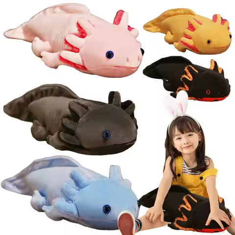 45cm Kawaii Mexicanum Axolotl Animal Dolls Soft Stuffed Plush Animal Toys Cute Axolotl Stuffed Plush Toy Long Pillow Cushion https://tinyurl.com/2xvxbcls