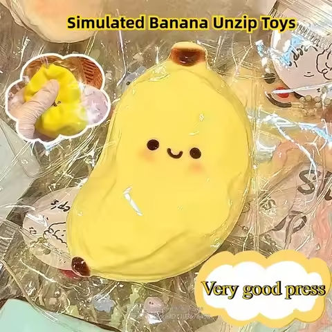Soft handmade rubber banana toys slow rebound pressure relief food clip compression toys toys for children’s holiday gift https://tinyurl.com/2dc9cjhl