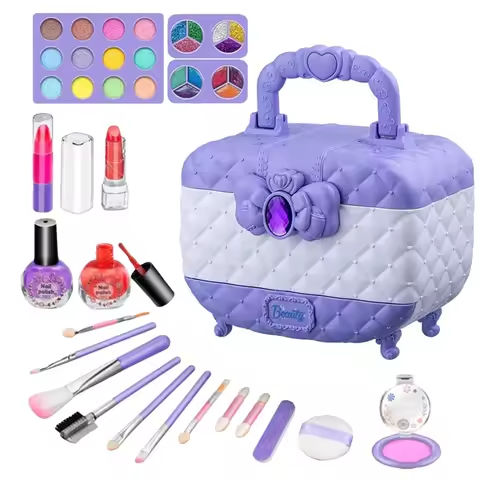 WizKidz Kids Makeup Kit Washable Purple Makeup Box Set – Accessories Toddler Makeup Case Ages 3 + Full Purple Make-up for Girls https://tinyurl.com/259lofk9