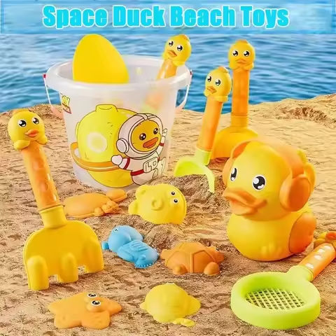 Beach Toys for Toddlers Kids Cute Duck Sand Toy Set Beach Bucket Shovel Animal Sand Molds Scoop Summer Outdoor Toys for Boy Girl https://tinyurl.com/29yvtc3z