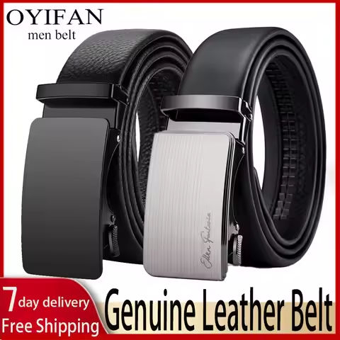 OYIFAN Men Belt Genuine Leather belt for men Alloy buckle ratchet belts Men Designer Belt Automatic belts 벨트 https://tinyurl.com/24ojjj6s