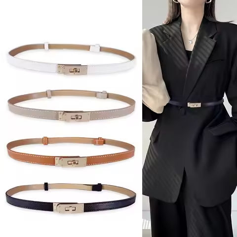 Adjustable PU Leather Ladies Dress Accessories Belts Skinny Thin Women Waist Belts Strap Alloy Buckle Female Fashion Waistband https://tinyurl.com/29zla7z4