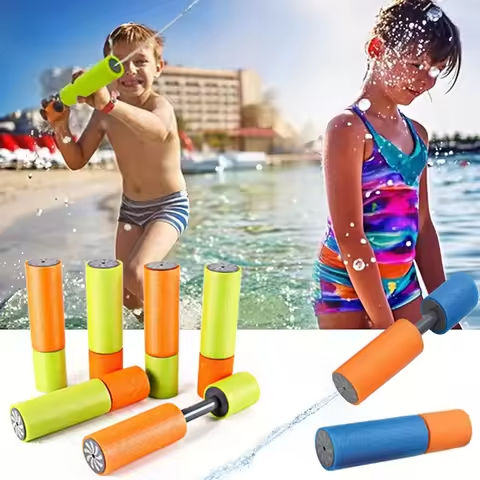 4/6pcs/Set EVA Foam Water Guns Water Blaster for Kids Shooter Portable Water Cannon Toys Children Beach Bath Room Baby Bath Toys https://tinyurl.com/25oesfop