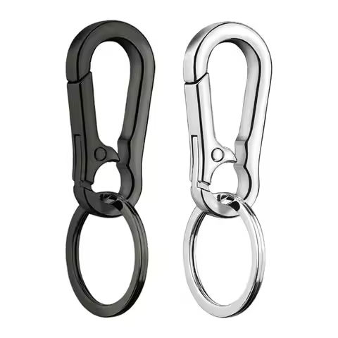 Classic Men Stainless Steel Gourd Buckle Keychain Waist Belt Clip Anti-lost Buckle Hanging Fashion Key Ring Car Decoration Gift https://tinyurl.com/242ags47