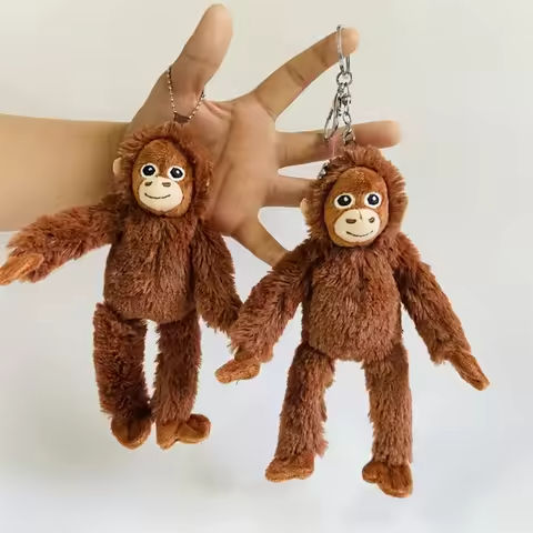 Soft 20cm Gorilla Pendant Monkey Orangutans Plush Doll Pendant Animal Stuffed Key Ring Boy https://tinyurl.com/2dcw9tpf
