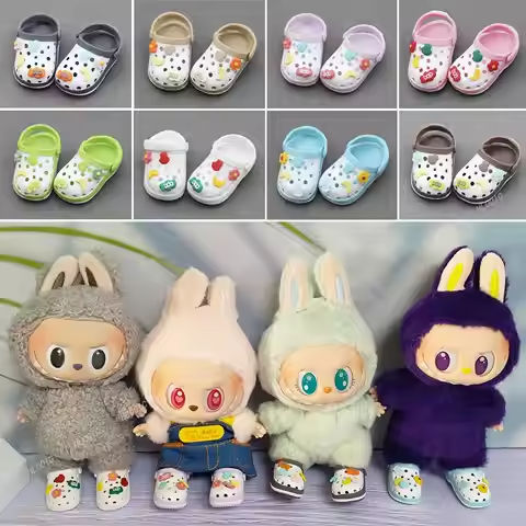 labubu Doll Slippers Shoes (4.3*2.0cm) for Labubu Macaron bao-ao bao ao &15cm EXO Plush Doll & 1/6 https://tinyurl.com/2ydcjdve