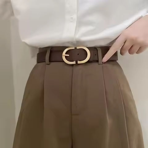 105cm Female Fashion Belt Simple Metal Buckle Belt for Women Black Suit Jeans Clothing Accessories https://tinyurl.com/245yhc3d