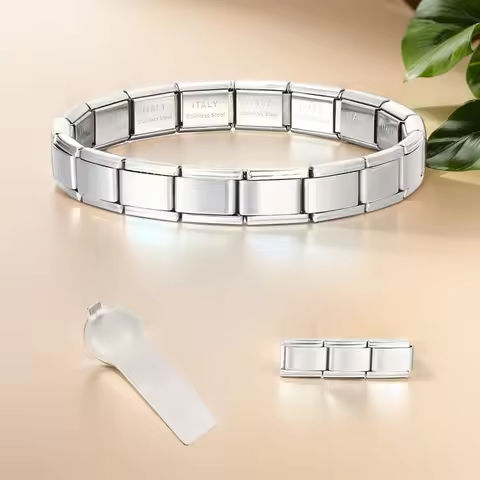 Italian Charm Bracelets DIY Basic Chain Stainless Steel Bangle Versatile Assembled Modules Ideal Gift 9mm Universal Dropshipping https://tinyurl.com/242n23cp