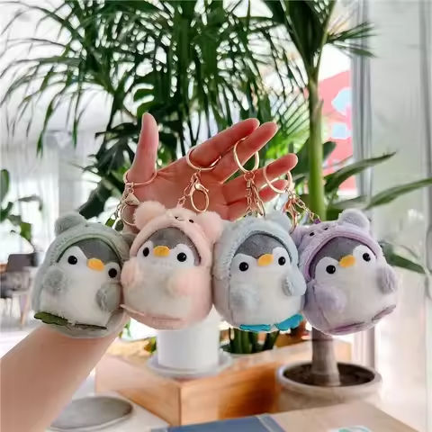 New Small Penguin Plush Keychains Cute Plushie Doll Anime Kawaii Toys for Children Pendant Key Chain Woman Girl Birthday Gift https://tinyurl.com/28tormpw