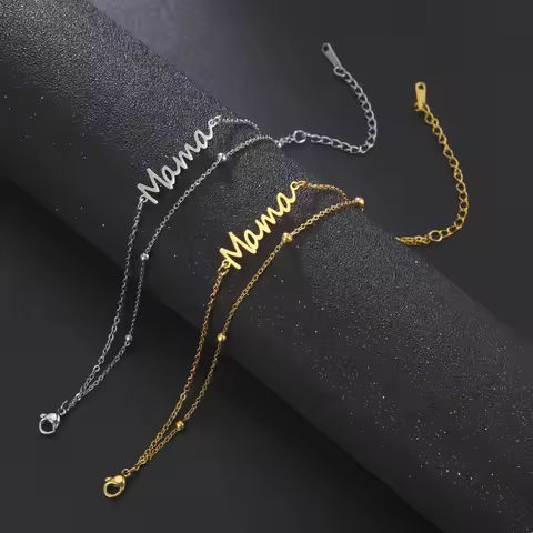 Skyrim Letter Mama Charm Bracelet Men Women Stainless Steel Double Layer Beads Chain Bracelets Fashion Jewelry Mother Day Gift https://tinyurl.com/27ngophn