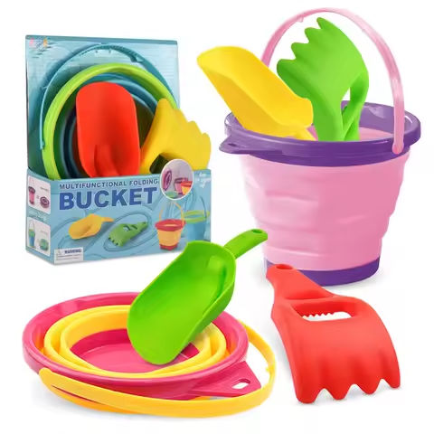 Children Beach Bucket Foldable Sand Toy Portable Play Summer Beach Water Game Telescopic Bucket Kids Toys Multi Purpose Storage https://tinyurl.com/2369gy4w