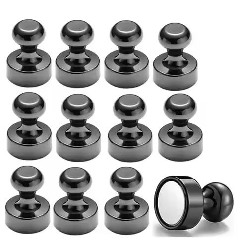 3/6/12pcs Metal Strong Neodymium Magnetic Pushpins Sucker Thumbtack Magnet Push Pins Whiteboard Fridge Magnets for Office School https://tinyurl.com/22ckoale