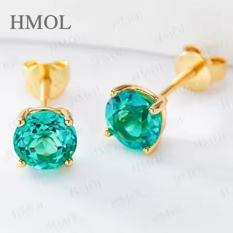 2025Lab Grown Green Gemstone Screw Back 4Prongs Stud Earrings Pass Diamond Tester K Yellow Gold Jewelry Charms Women Daily Style https://tinyurl.com/29kscy5s