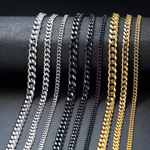 Vnox Cuban Chain Necklace for Men Women,Basic Punk Stainless Steel Curb Link Chain Chokers,Vintage Gold Color Solid Metal Collar https://tinyurl.com/284hmlwv