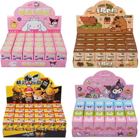 Anime Sanrio Hello Kitty Kuromi Keychain Pendant Figures Pokemon Pikachu Keyring Blind Box Toy For Children Christmas Gift https://tinyurl.com/28ogbhed