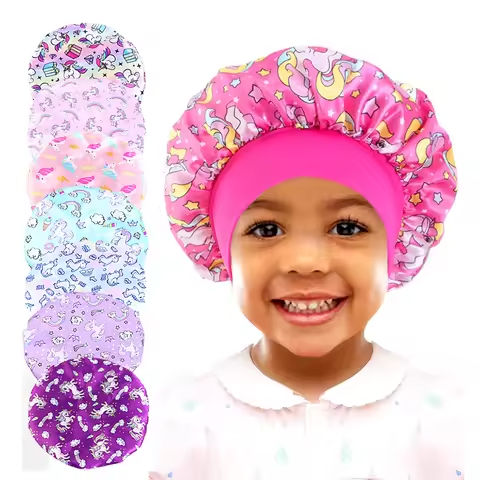 Cartoon Baby Kids Print Satin Bonnet Sleep Hat Cap for Curly Hair Adjustable Silky Satin Cap for Toddler Night Sleep Caps Beanie https://tinyurl.com/2xkqrmbt