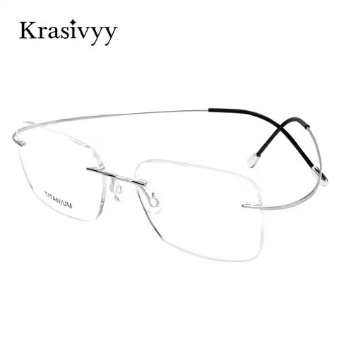 Krasivyy Pure Titanium Rimless Glasses Frame Men Prescription Eyeglasses Germany Women Myopia Optical Frame Screwless Eyewear https://tinyurl.com/27lhadq9