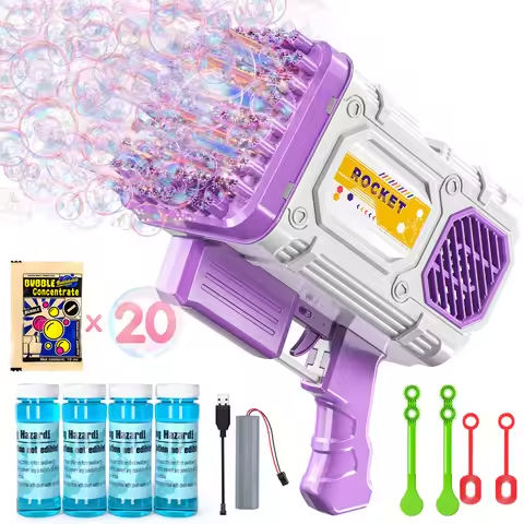 86 Holes Rocket Bubble Gun Toys Kids Electric Launcher Handheld Portable Toys  Automatic Bubble Gun Outdoor Toys Children Gifts https://tinyurl.com/2469okx8