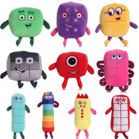 14-18cm Cartoon Number Plush Doll Toys Educational Stuffed Movie Anime Kids Early Childhood Birthday Christmas Gift https://tinyurl.com/2cay9kor
