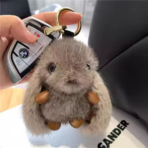 Mink Plush Big Ears Rabbit Keychain Cute Bunny Bag Charm Car Keyring, Jade Rabbit Doll Gift Wholesale Bulk https://tinyurl.com/2yyq5le3