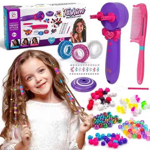 DIY Hairdressing Tools 3-in-1 Magic Electric Braiding Machine Jewelry Beads Dress Up Pretend Play Toys Gifts https://tinyurl.com/2ajk6c4w