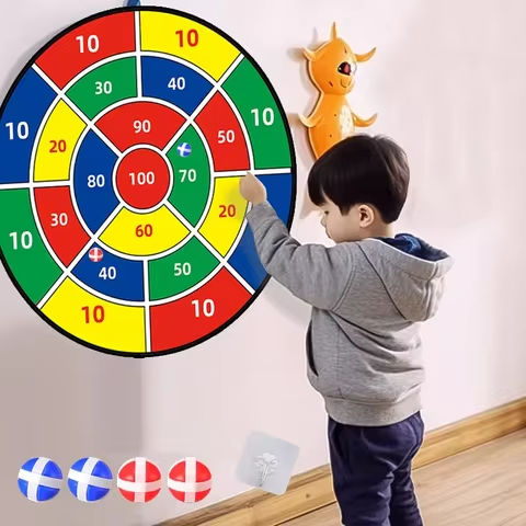 12 Ball Children Sticky Ball Dart Plate Set Large Size 66cm Target Indoor and Outdoor Parent Child Interactive Party Game Toys https://tinyurl.com/27mlgosh
