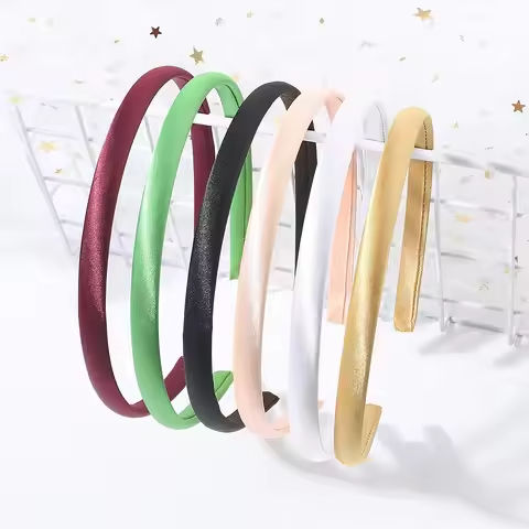 10mm Bright Satin Headband Kids Girl Headband Fabric Covered Resin Hair Hoop Bands Hairband DIY Material Hair Accessories https://tinyurl.com/2cdexgks