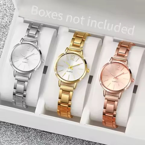 1/2/3PCS Fashion Women Watches Simple Dial Analog Quartz Watch for Women Reloj Mujer Girls Clock Gift（Without Box） https://tinyurl.com/26fjxkut