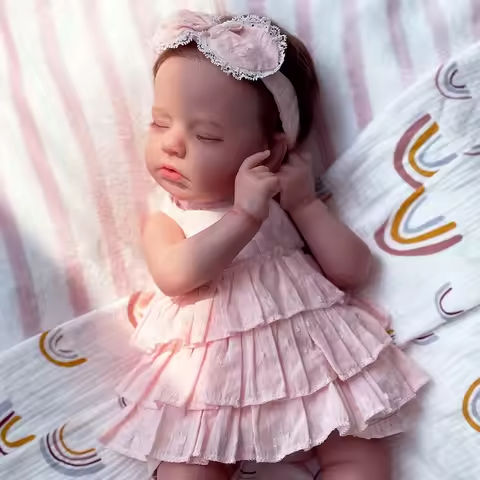 Reborn Baby Dolls Girl – 20 Inch Realistic Sleeping Newborn Baby Doll, Lifelike Handmade Cloth Body Soft Weighted Reborn Doll https://tinyurl.com/2dmq4kwz