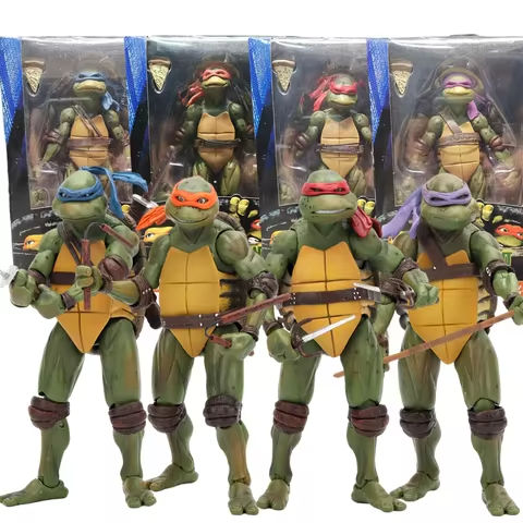 NECA Teenage Mutant Ninja Turtles TMNT Leonardo Raphael Donatello Action Figure Model Turtle Ninja Movie Anime KidsToy Doll Gift https://tinyurl.com/28n8hafm