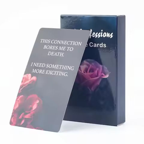 Dark Confession Oracle Cards Twin Flame Oracle Cards Love Keywords,Messages Deck, Dark Shadow 50Pcs Cards Board Playing Games https://tinyurl.com/24qaumya