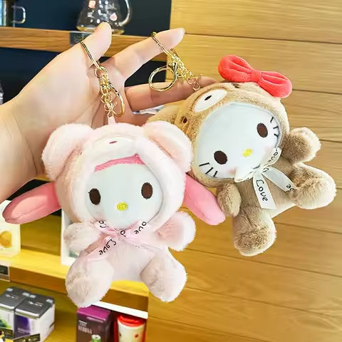 Sanrio Plush Toy Kawali Hello Kitty Kuromi My Melody Soft Stuffed Keychain Cinnamoroll Bag Pendant Stuffed Doll Girl Kid Gift https://tinyurl.com/24acggfu