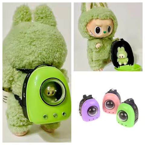 Labubu Doll Canvas Backpack Simulation Pet Bag for 15/17cm Dolls Cute Doll Accessories https://tinyurl.com/2yrvql7m