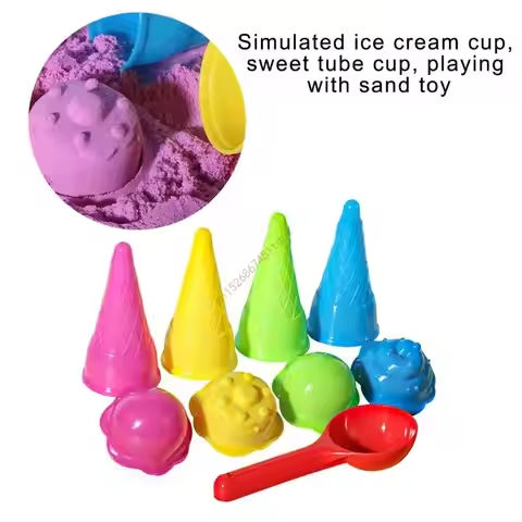 Sand Toy for Toddlers Kids Ice Cream Sand Mold Ice Cream Maker Tool Sand Seaside Outdoor Play Game for Children 11UC https://tinyurl.com/26qn8ar3