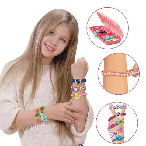 Hand rope weaver toy DIY bead hand rope children’s puzzle weaving bracelet toy set handmade elastic rope https://tinyurl.com/2d3oll3z