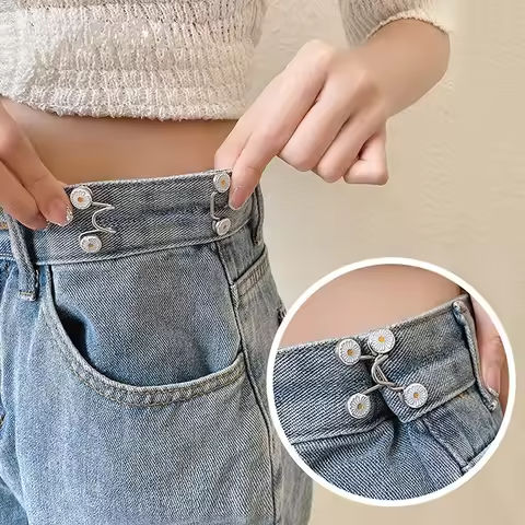 Women’s Brooch Set Tighten Waist Brooches for Women Skirt Pants Jeans Adjustable Waist Clip Metal Pins Clothing Accessories https://tinyurl.com/2ajfpu3h