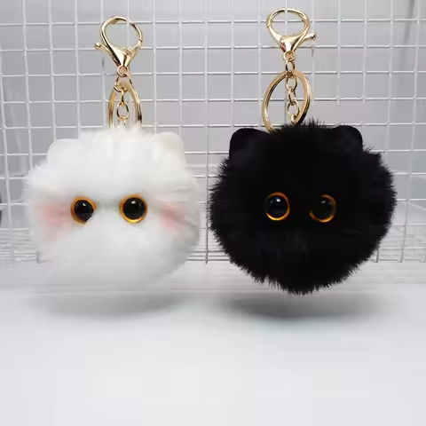Cute Plush Cat Keychain Cartoon Doll Toy Pendant Keyring for Women Girls Bag Ornament Car Key Chain Youth Japanese Korean Style https://tinyurl.com/29ashlvj