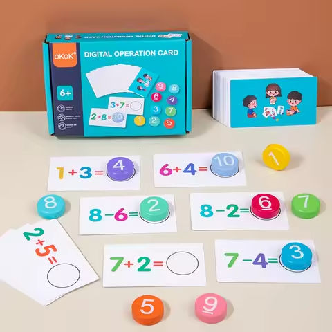 Kids Montessori Math Toys Arithmetic Card Matching Games Addition Subtraction Parish Early Educational Counting Toys for Kid https://tinyurl.com/229gjsfe