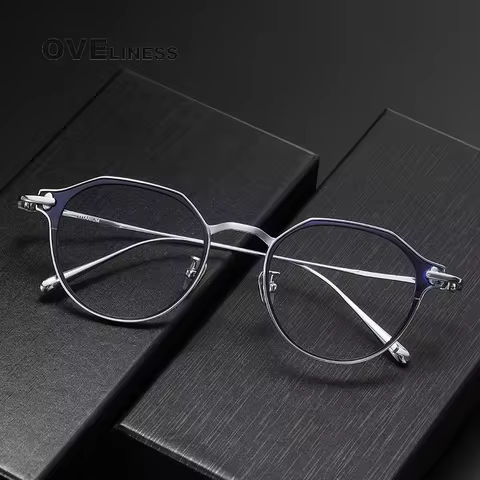 Pure Titanium Glasses Frame Men Women Vintage Round New Brand Design Eyeglasses frames Retro High Quality Eyewear Spectacles https://tinyurl.com/2audux9b