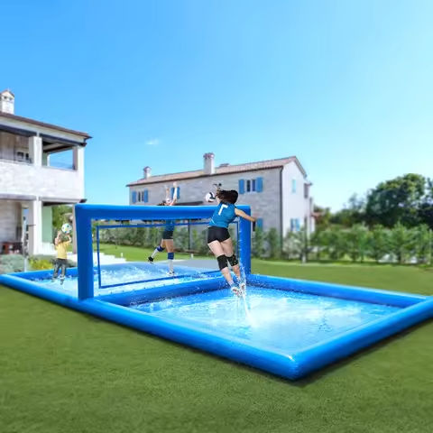 33ft Inflatable Volleyball Court Outdoor Water Volleyball Pool For Sports Game Commercial children’s playground https://tinyurl.com/29b9849l