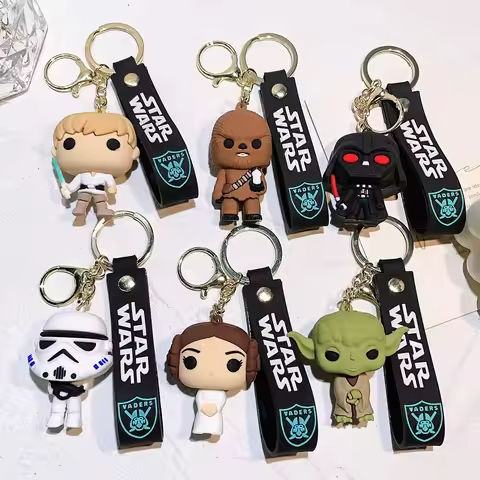 Disney Movie Star Wars Keychain Darth Vader Yoda Chewbacca Doll Handbag Pendant Keyrings Key Holder Decor for Boys Birthday Gift https://tinyurl.com/2bhczyqz