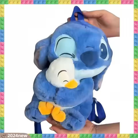 Lilo&Stitch Cute Cartoon Plush Dolls Backpack Kawaii Anime Disney Stitch Fashion Children’S Backpack Duck Stitch Plush Schoolbag https://tinyurl.com/25cdlxso