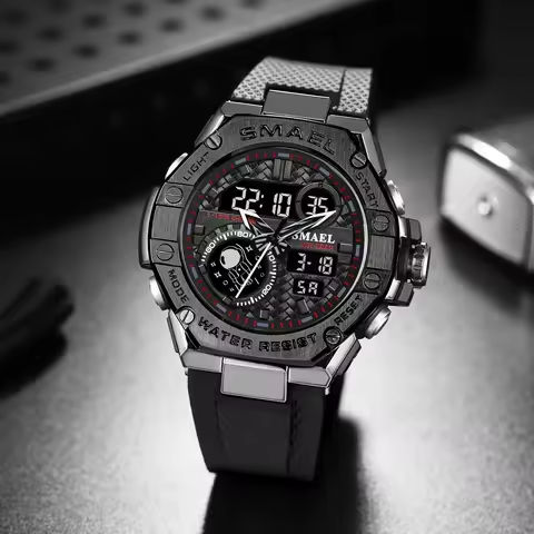 Men’s Watch Fashion Dual-Time Sports Watch, Alarm, Luminous Display, 50M Water Resistant Mens Wristwatch https://tinyurl.com/2b55wxjf