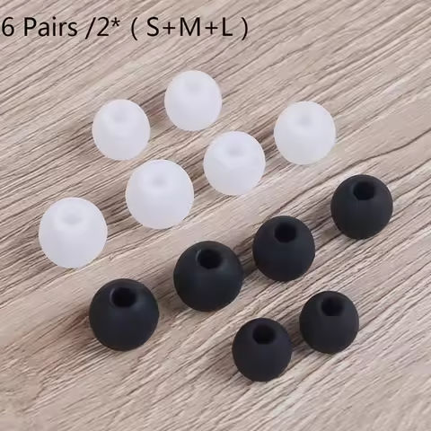6 Pairs/2*(S+M+L) Silicone Rubber Earplug Ear Pads Universal In-ear Earphone Headphone Replacement Earbud Earplug Pads Cushion https://tinyurl.com/282nwpp4